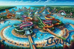 Cenários submarinos em parques temáticos