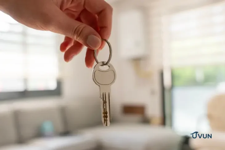 Clés d’un logement loué avec la garantie Visale.